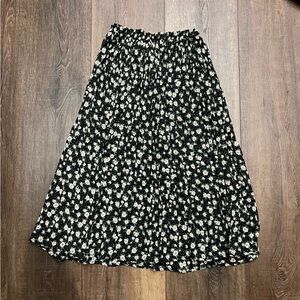 Vintage 90’s Bonjour Floral Midi Skirt